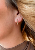 Beaded Huggie Hoop Earring | 14k Gold Fill & Sterling Silver