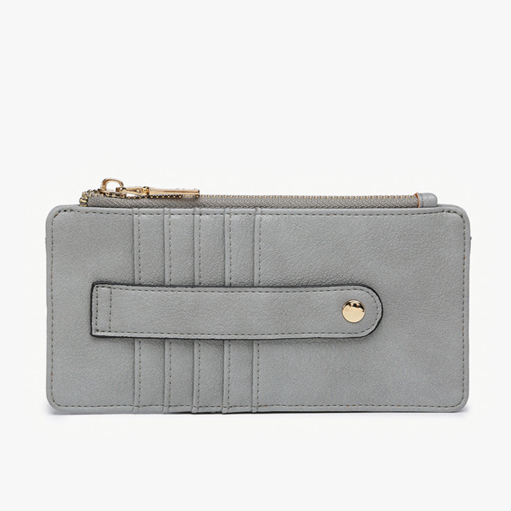 Saige Slim Card Holder Wallet - Dusty Blue