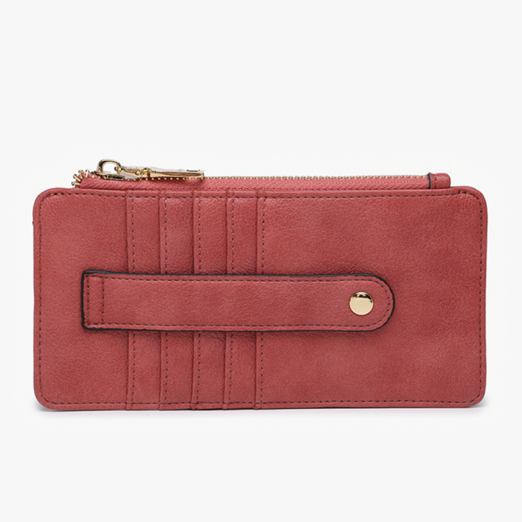 Saige Slim Card Holder Wallet - Terracotta