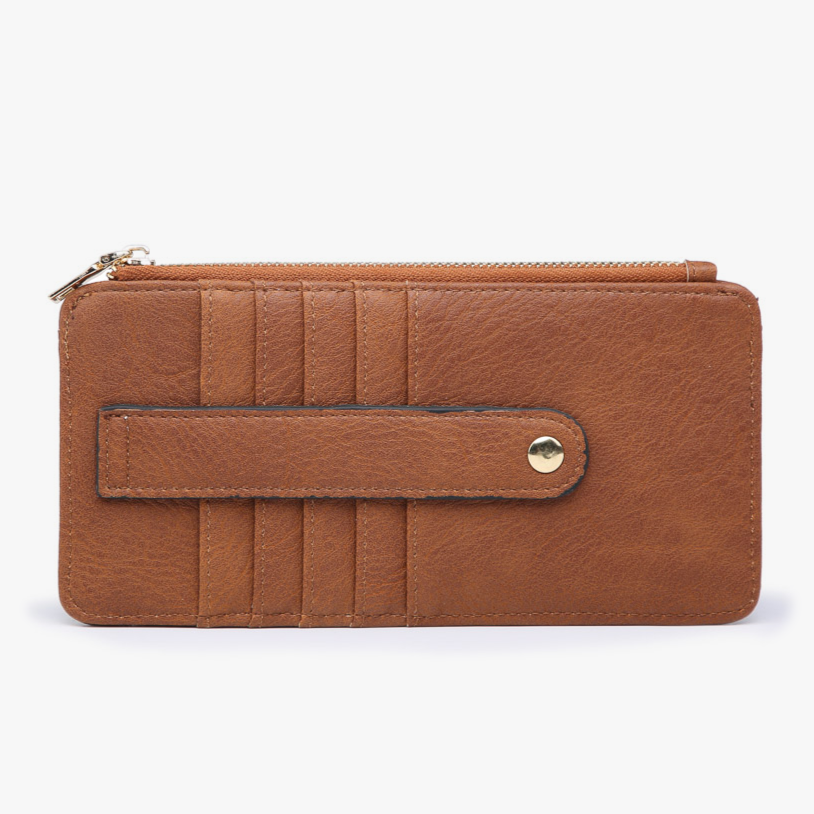 Saige Slim Card Holder Wallet - Brown