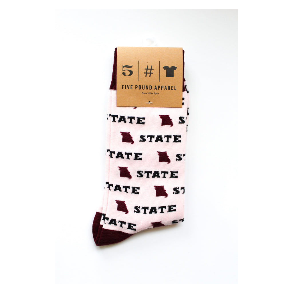 MO State Socks - Pink