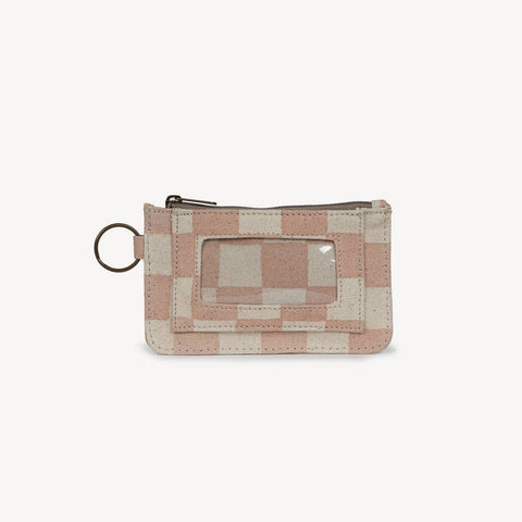 Fabric ID pouch - Small Checkerboard Print