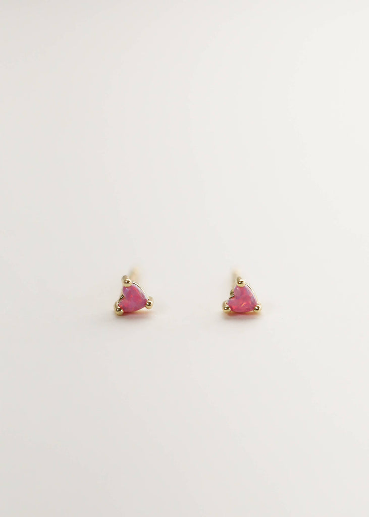 Tiny Pink Opal Heart