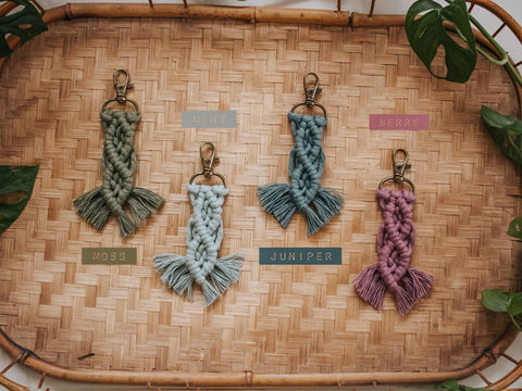 Macrame Fringe Keychains