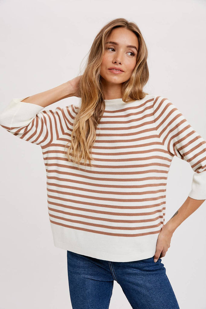 Stripe Boatneck Pullover