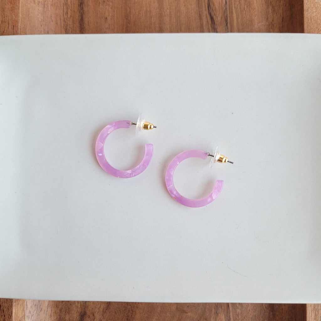 Cam Mini Hoops - Purple