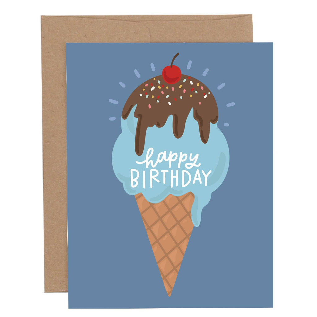 Happy Birthday Ice Cream Greeting Card
