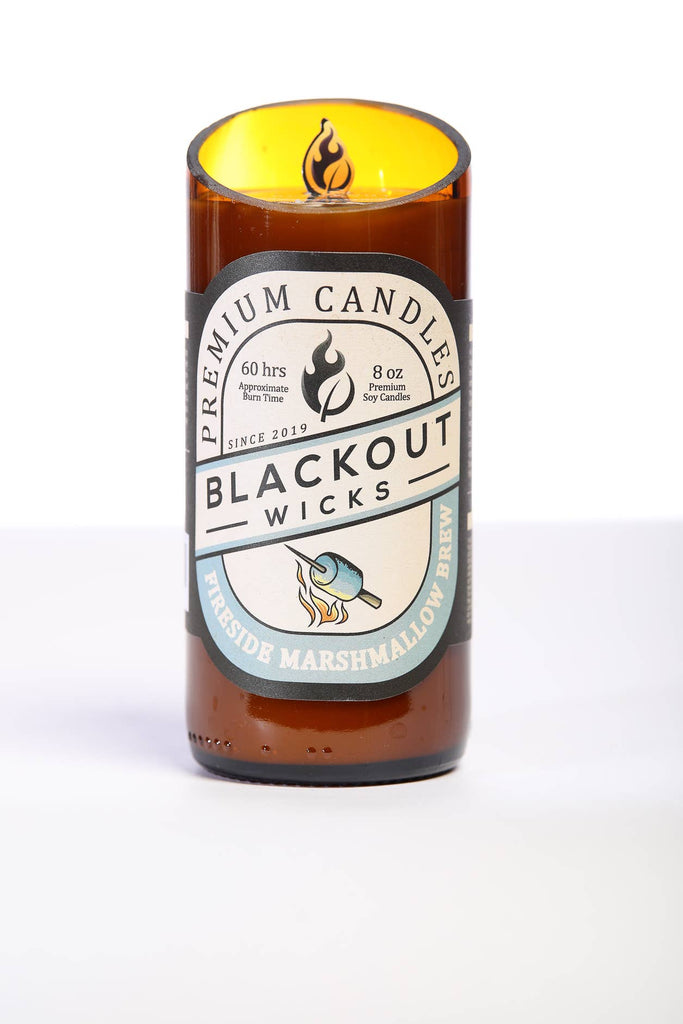 Fireside Marshmallow Brew - Beer Bottle Candle