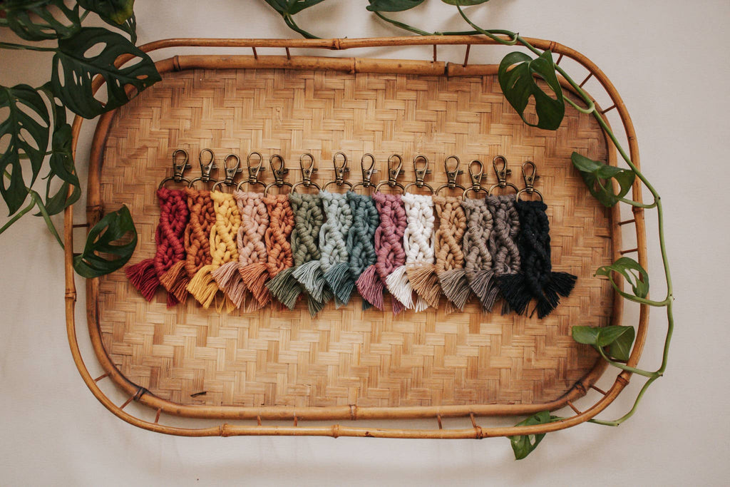 Macrame Fringe Keychains