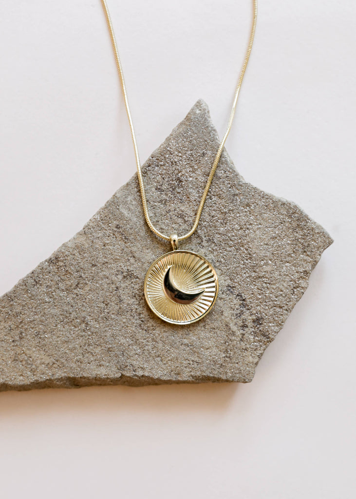 Necklace - Crescent Moon Coin