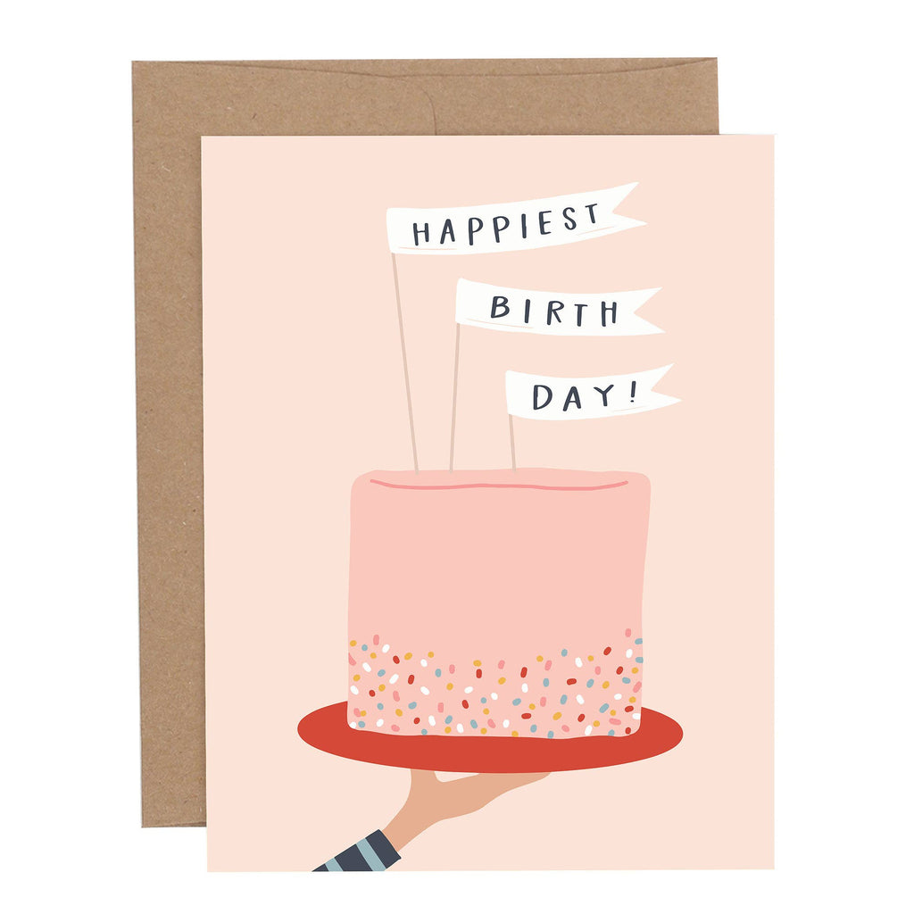 Sprinkled Cake Happiest Birthday Greeting Card