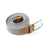 Woven Stretch Belt -  Light Grey