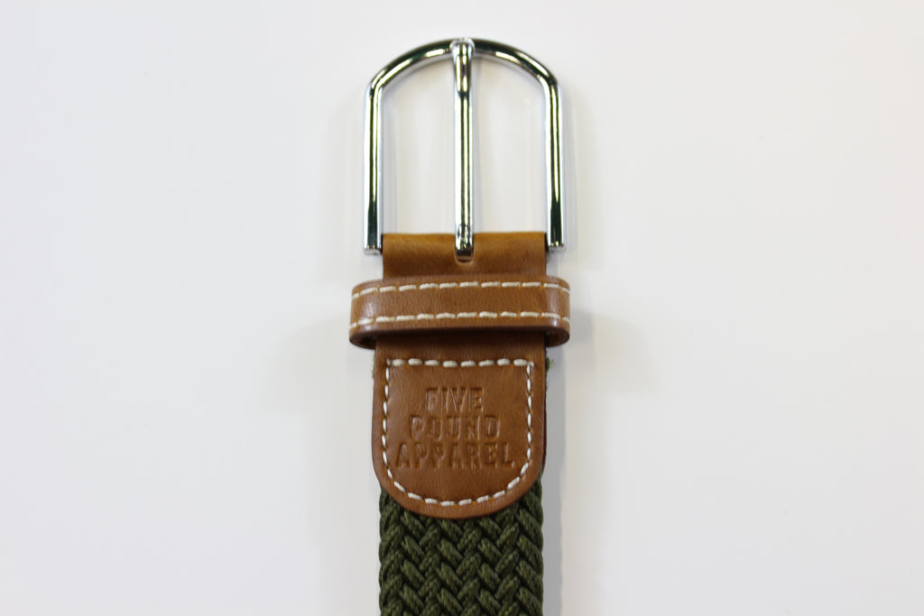 Woven Strech Belt - Dark Green