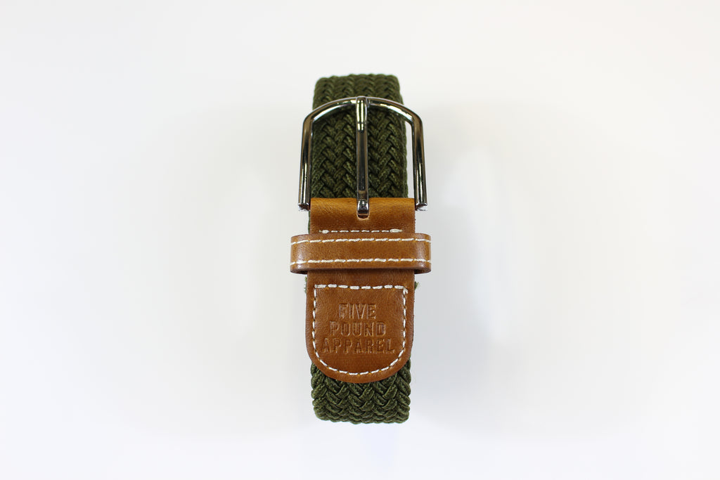 Woven Strech Belt - Dark Green