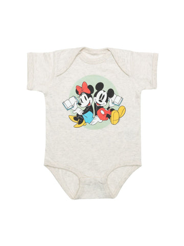 Mickey & Minnie Reading - Onesie