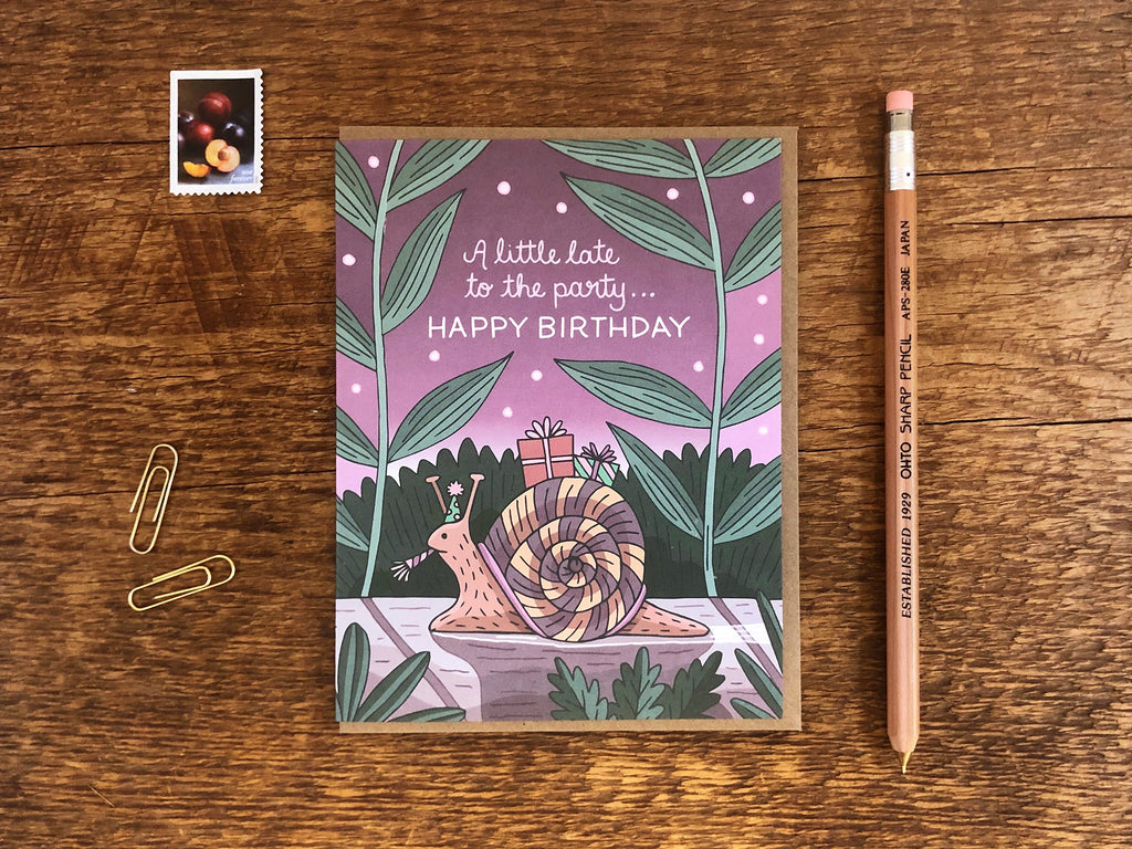 Belated Birthday Snail Card