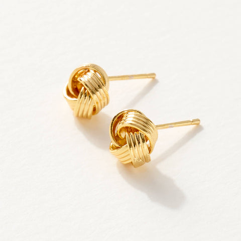 Metal Knot Stud Earrings
