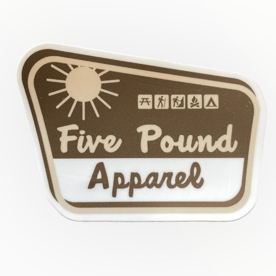 5 Pound Campsite Sticker