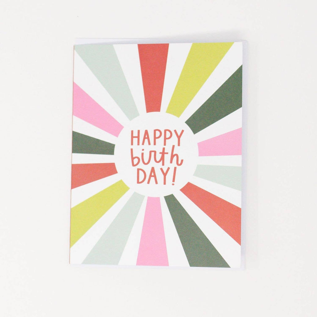 Happy Birthday Sunburst Greeting Card