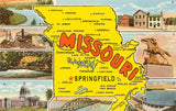 Missouri Postcard - Map
