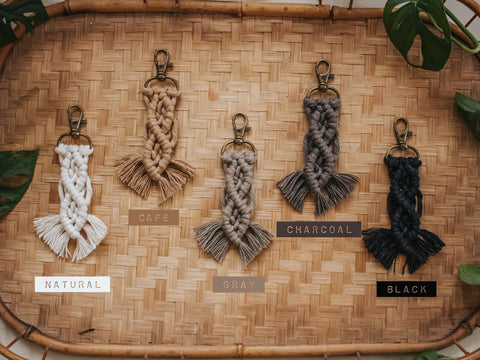 Macrame Fringe Keychains