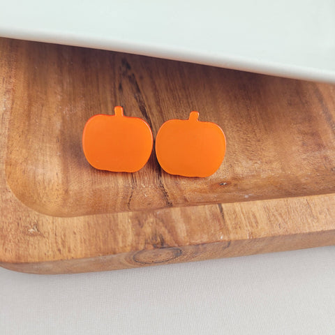 Pumpkin Studs / Halloween Earrings