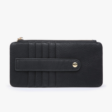 Saige Slim Card Holder Wallet - Black