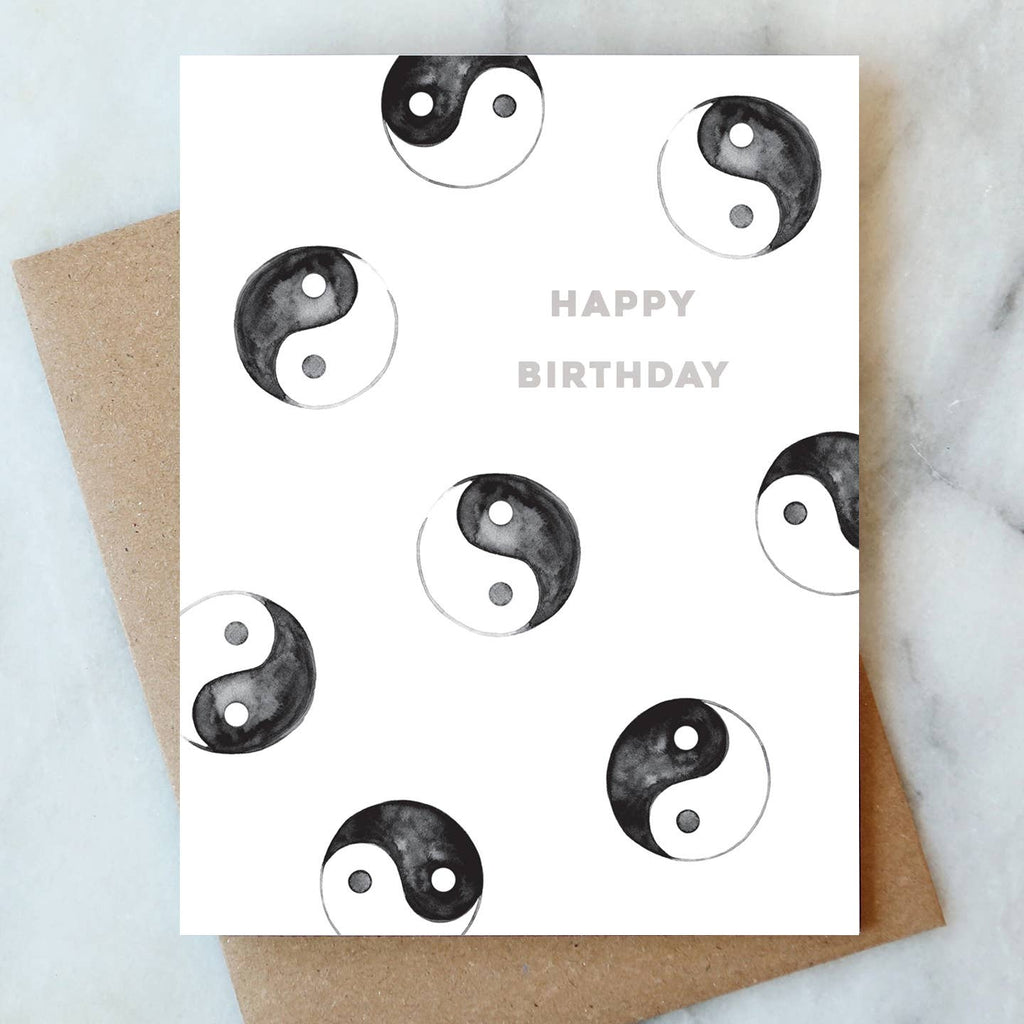 Yin Yang Happy Birthday Card