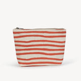 Large Waterproof Pouch - Small Cinnamon Stripe Print