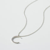 Crescent Moon Charm Collar Necklace